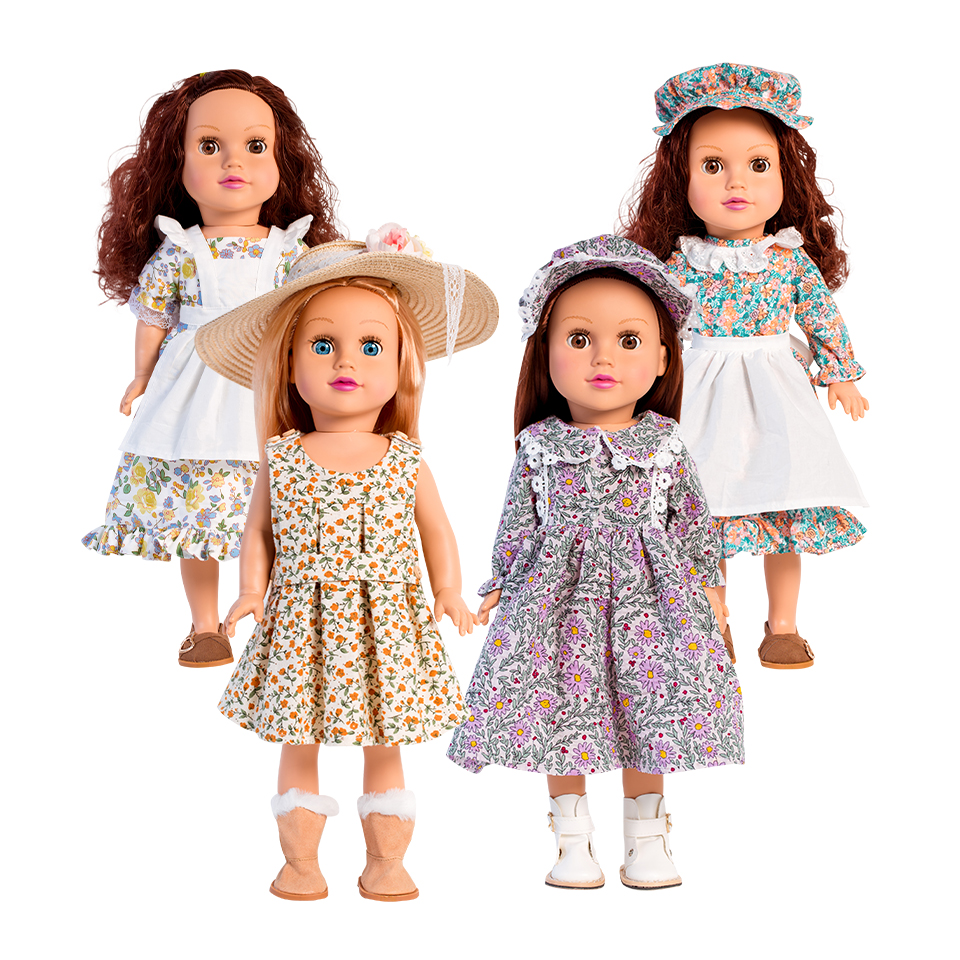 Factory Price High Quality 18in Unisex Dolls Soft Vinyl Realistic Educational Gift Box Doll Toys American Style Girls Doll