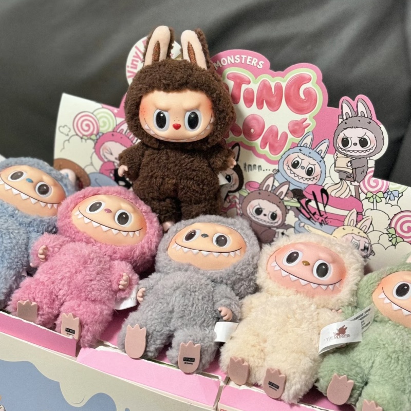 Labubu Doll Vinyl First Generation Monster Dolls Labubus Originales PopMart Macaron Mini Blind Box Plush Toy La Bubu Original